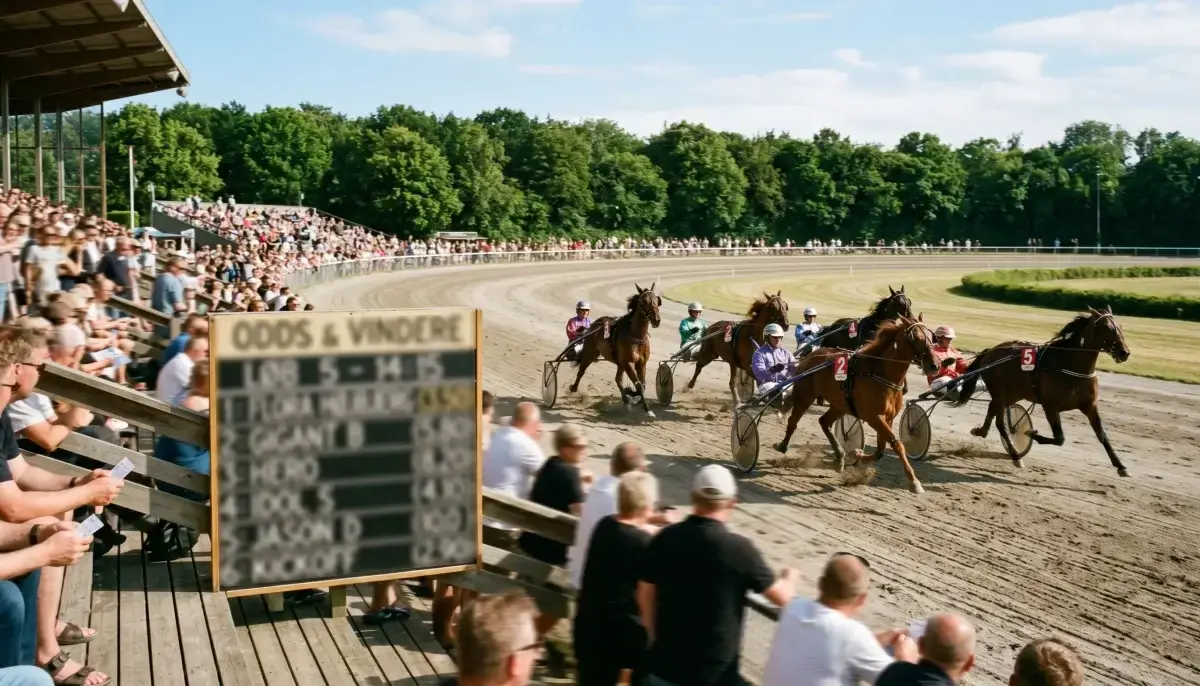 Travsport odds i Danmark med startfelt og odds-tavle på dansk travbane